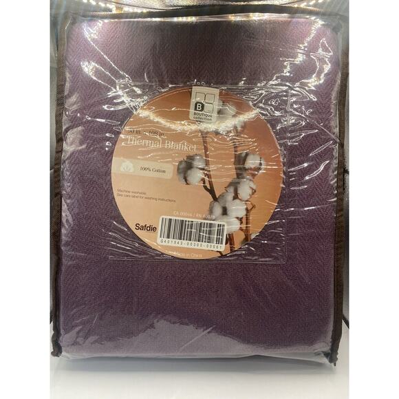 Safdie Boutique Collection Purple King Size Thermal Blanket 90x108 in. NIB - Picture 2 of 2